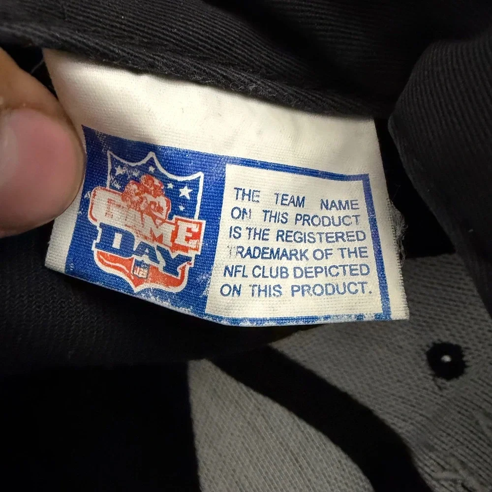 Drew Pearson Hat Oakland Raiders Men OSFA Black Vintage 90s Strapback Cap‎